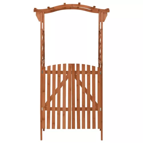  tömör fenyőfa pergola kapuval 116 x 40 x 204 cm