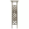  szürke tömör fenyőfa pergola kapuval 116 x 40 x 204 cm