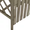  szürke tömör fenyőfa pergola kapuval 116 x 40 x 204 cm