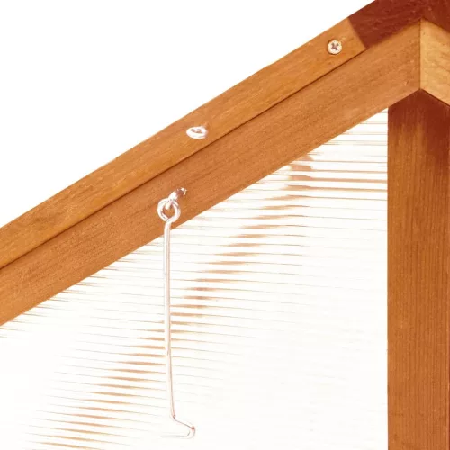  barna fenyőfa melegház 114 x 80 x 50 cm