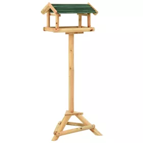  tömör fenyőfa madáretető állvánnyal 37 x 28 x 100 cm