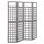  4 paneles szürke tömör fenyő térelválasztó/lugasrács 161x180 cm