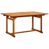  tömör akácfa kerti étkezőasztal (150-200) x 100 x 75 cm