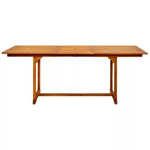 tömör akácfa kerti étkezőasztal (150-200) x 100 x 75 cm