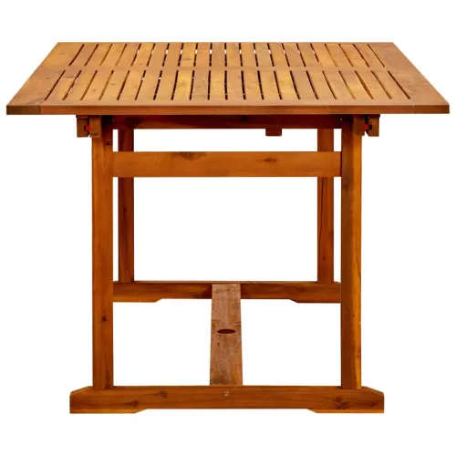  tömör akácfa kerti étkezőasztal (150-200) x 100 x 75 cm
