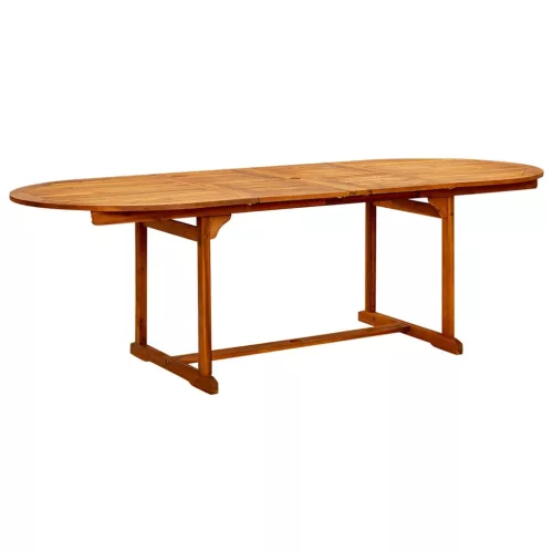  tömör akácfa kerti étkezőasztal (150-200) x 100 x 75 cm