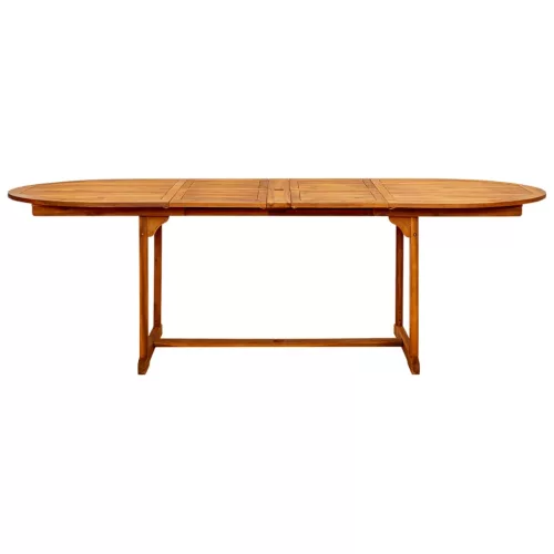  tömör akácfa kerti étkezőasztal (150-200) x 100 x 75 cm
