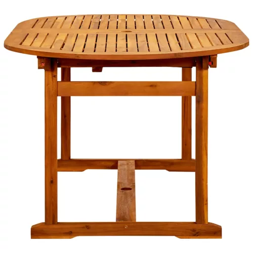  tömör akácfa kerti étkezőasztal (150-200) x 100 x 75 cm