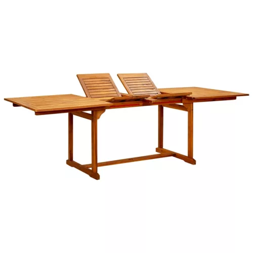  tömör akácfa kerti étkezőasztal (150-200) x 100 x 75 cm