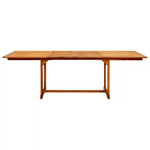  tömör akácfa kerti étkezőasztal (150-200) x 100 x 75 cm