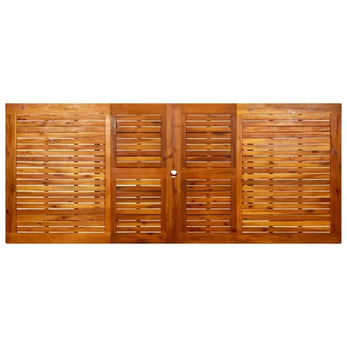 tömör akácfa kerti étkezőasztal (150-200) x 100 x 75 cm