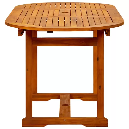  tömör akácfa kerti étkezőasztal (120-170) x 80 x 75 cm