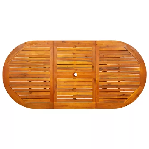  tömör akácfa kerti étkezőasztal (120-170) x 80 x 75 cm