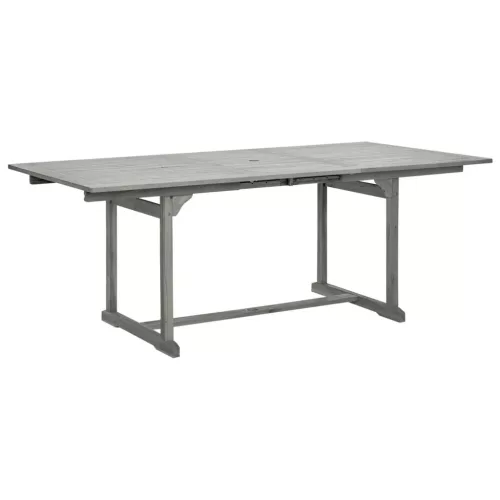  tömör akácfa kerti étkezőasztal (150-200) x 100 x 75 cm