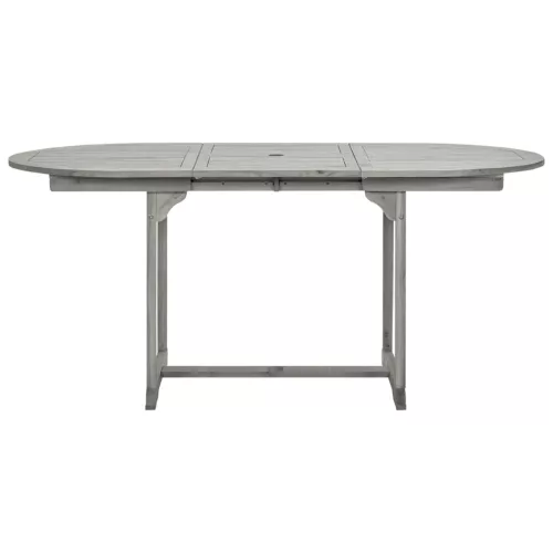  tömör akácfa kerti étkezőasztal (120-170) x 80 x 75 cm