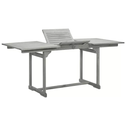  tömör akácfa kerti étkezőasztal (120-170) x 80 x 75 cm
