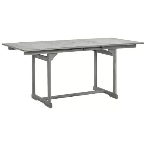  tömör akácfa kerti étkezőasztal (120-170) x 80 x 75 cm