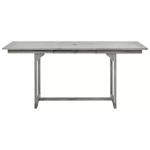  tömör akácfa kerti étkezőasztal (120-170) x 80 x 75 cm