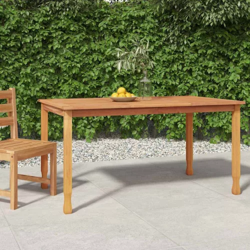  tömör tíkfa kerti étkezőasztal 150 x 90 x 75 cm