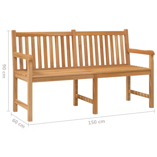  tömör tíkfa kerti pad 150 cm