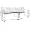  tömör tíkfa kerti pad 228 cm