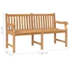  tömör tíkfa kerti pad 150 cm
