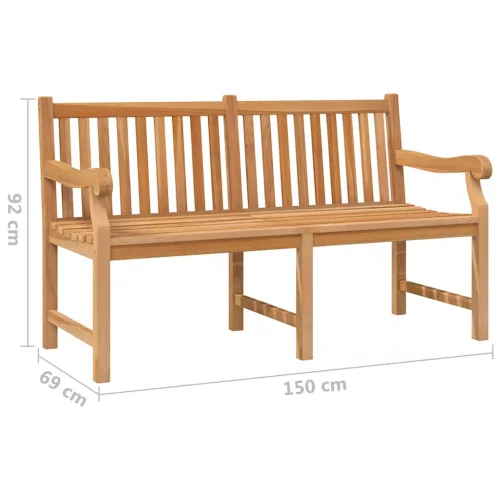  tömör tíkfa kerti pad 150 cm