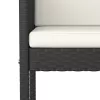  4 db fekete polyrattan bárszék párnával