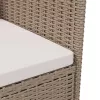  2 db bézs polyrattan kerti szék párnával