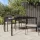  barna polyrattan és edzett üveg kerti asztal 150 x 90 x 75 cm