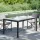  fekete polyrattan és edzett üveg kerti asztal 150 x 90 x 75 cm