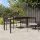  barna polyrattan és edzett üveg kerti asztal 190 x 90 x 75 cm