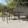  szürke polyrattan és edzett üveg kerti asztal 190 x 90 x 75 cm