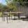  szürke polyrattan és akácfa kerti asztal 190 x 90 x 75 cm