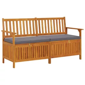  tömör akácfa tárolópad párnával 148 cm
