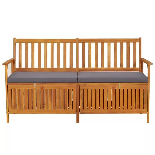  tömör akácfa tárolópad párnával 148 cm
