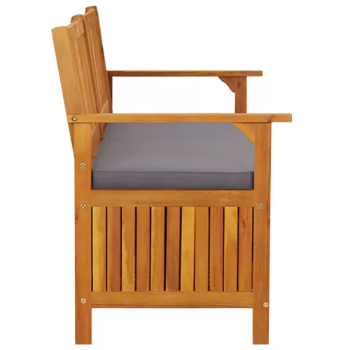  tömör akácfa tárolópad párnával 148 cm