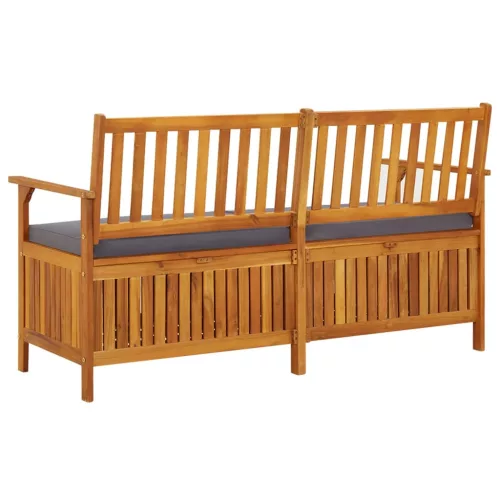  tömör akácfa tárolópad párnával 148 cm