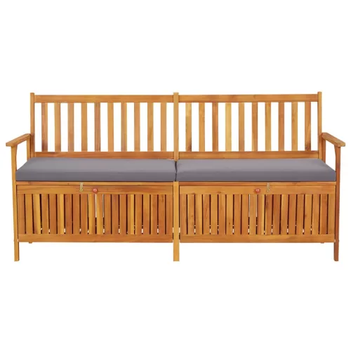  tömör akácfa tárolópad párnával 170 cm