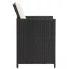  4 db fekete polyrattan kerti szék