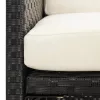  4 db fekete polyrattan kerti szék