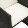  4 db fekete polyrattan kerti szék