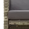  4 db szürke polyrattan kerti szék párnával