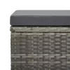  4 db szürke polyrattan kerti ülőke párnákkal