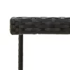  fekete polyrattan és üveg kerti asztal 109 x 107 x 74 cm