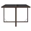  barna polyrattan és üveg kerti asztal 109 x 107 x 74 cm