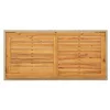  bézs polyrattan és tömör akácfa kerti asztal 123 x 60 x 74 cm