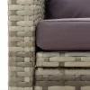  szürke polyrattan kerti szék párnákkal