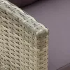  szürke polyrattan kerti szék párnákkal