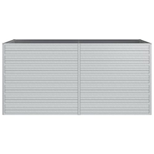  ezüstszínű horganyzott acél kerti magaságyás 160 x 80 x 77 cm